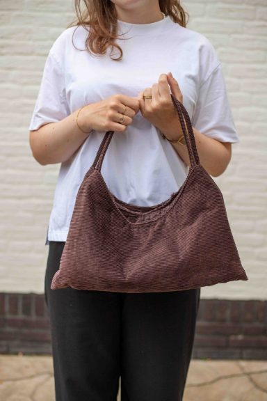 Corduroy tas Corduroy bruine tas