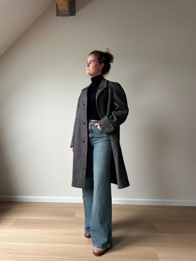 Vintage wollen jas wollen vintage jas